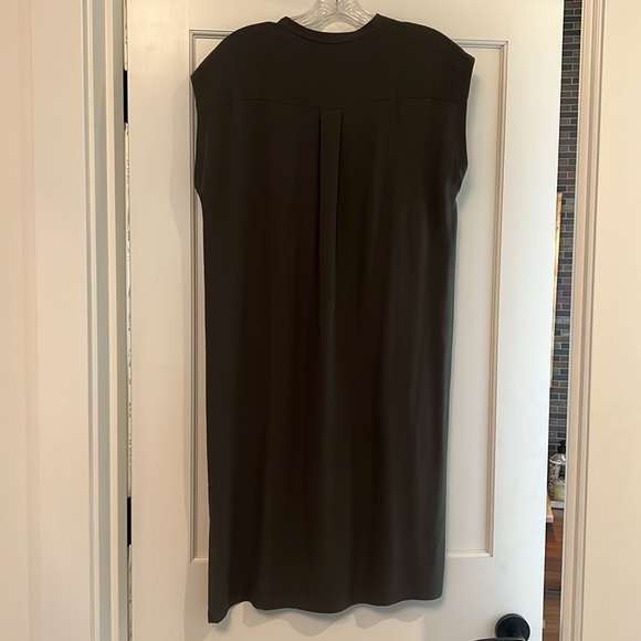 Eileen Fisher high/low silk button up dress - Picture 6 of 6